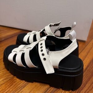 White Strappy Platform Sandals